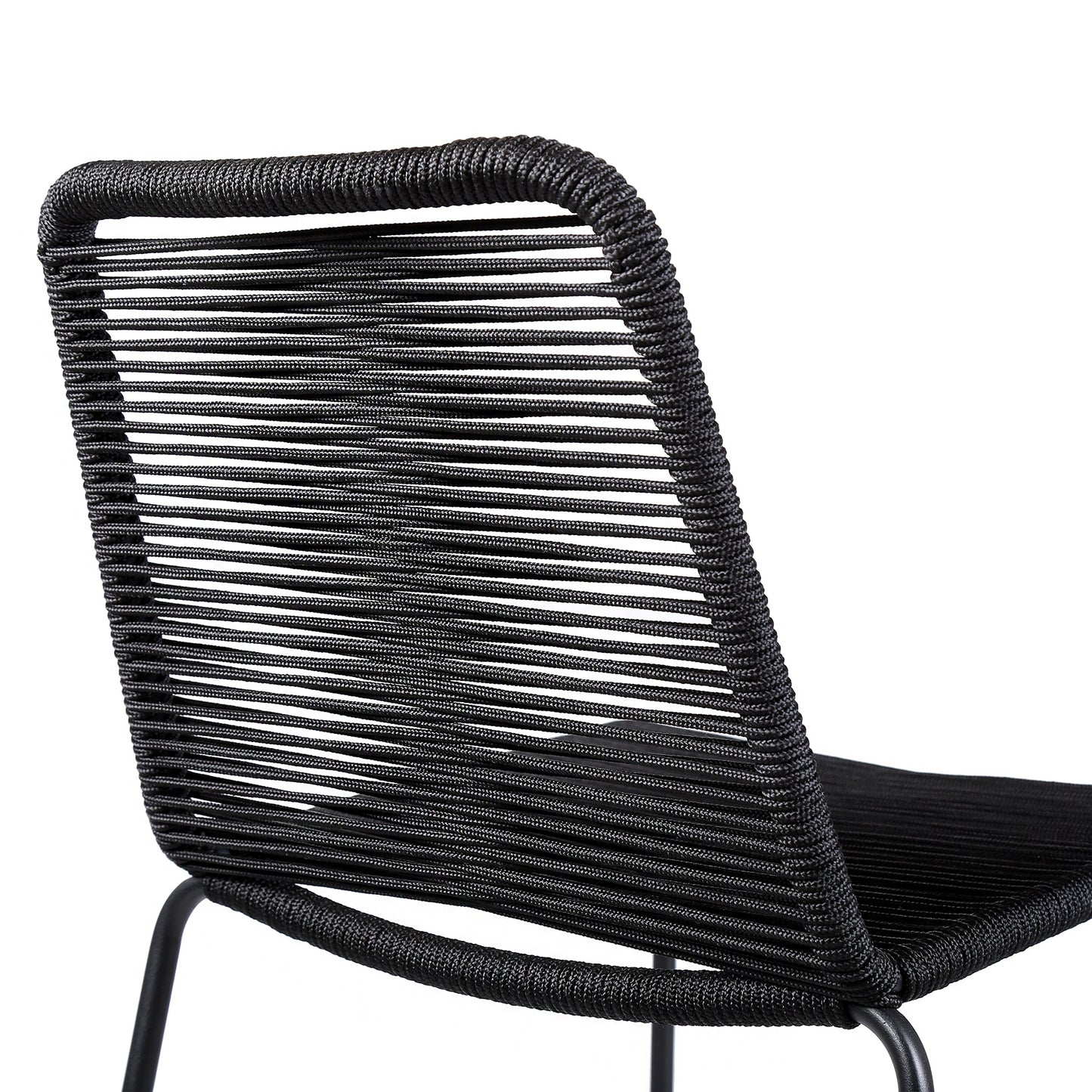 Shasta Outdoor Metal and Rope Stackable Barstool and Counter Stool - Set of 2