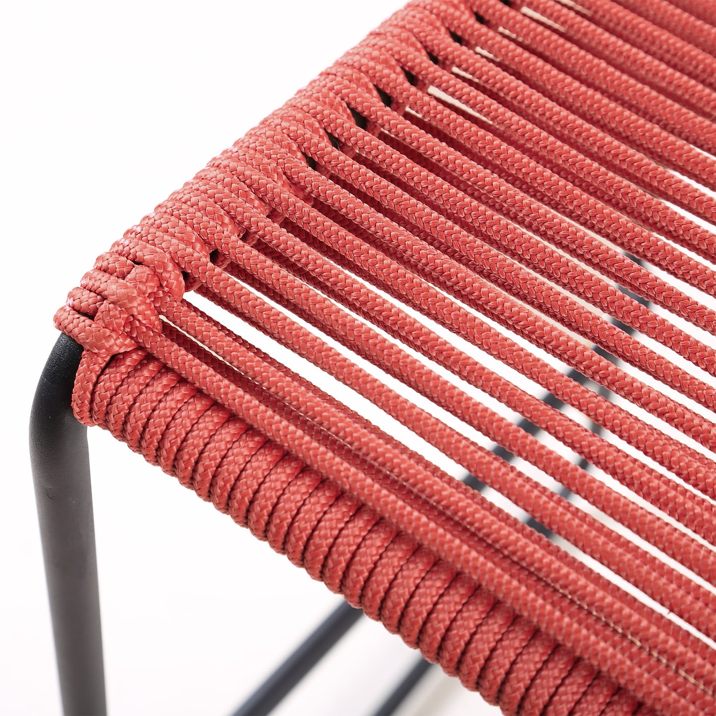 Shasta Outdoor Metal and Rope Stackable Barstool and Counter Stool - Set of 2