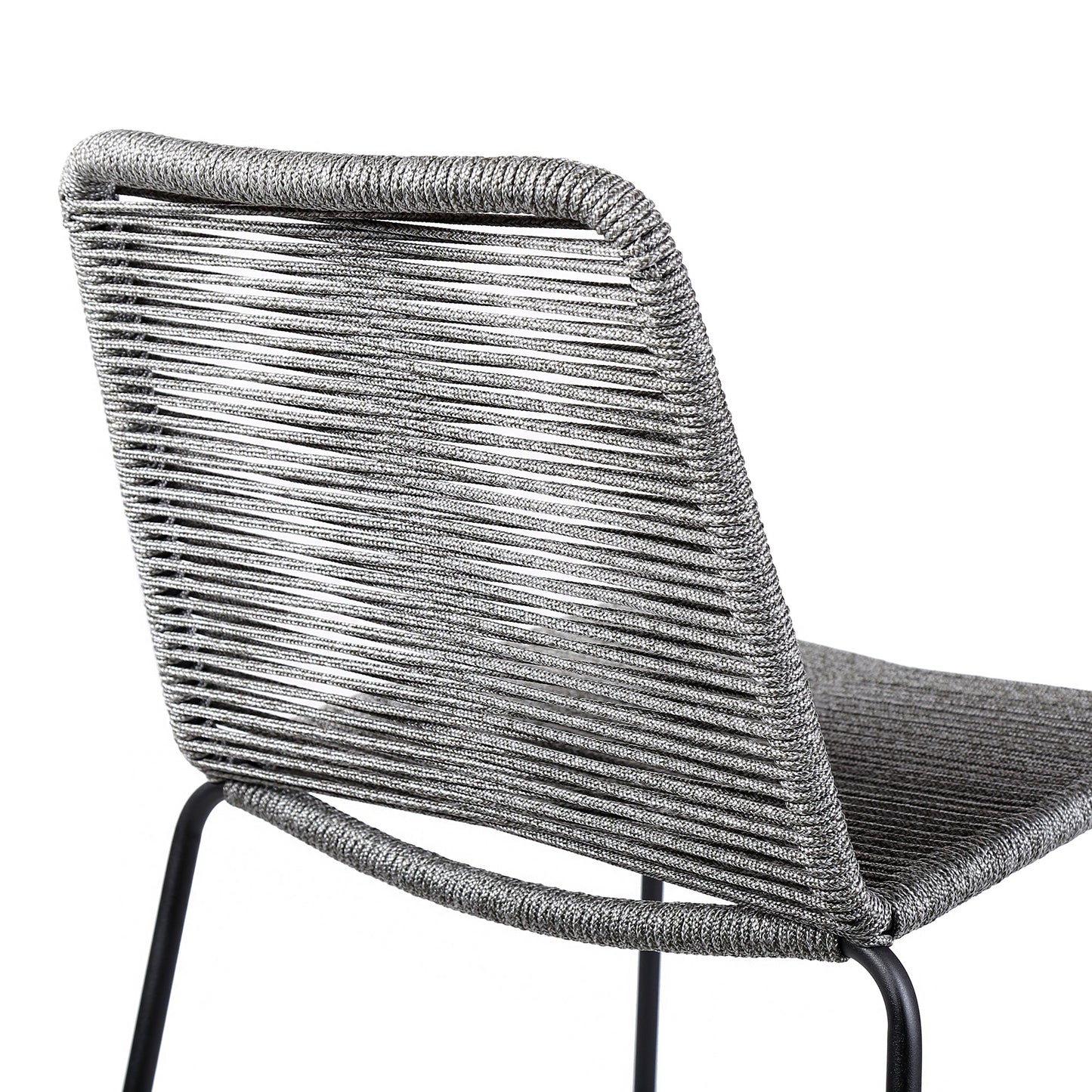 Shasta Outdoor Metal and Rope Stackable Barstool and Counter Stool - Set of 2