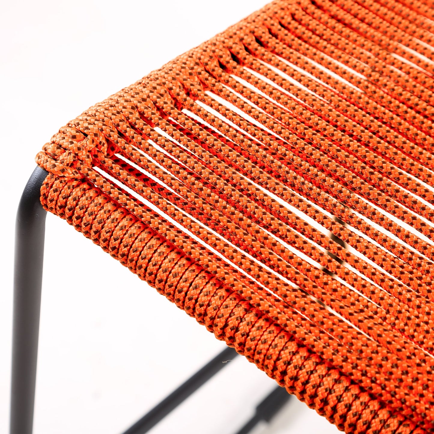 Shasta Outdoor Metal and Rope Stackable Barstool and Counter Stool - Set of 2