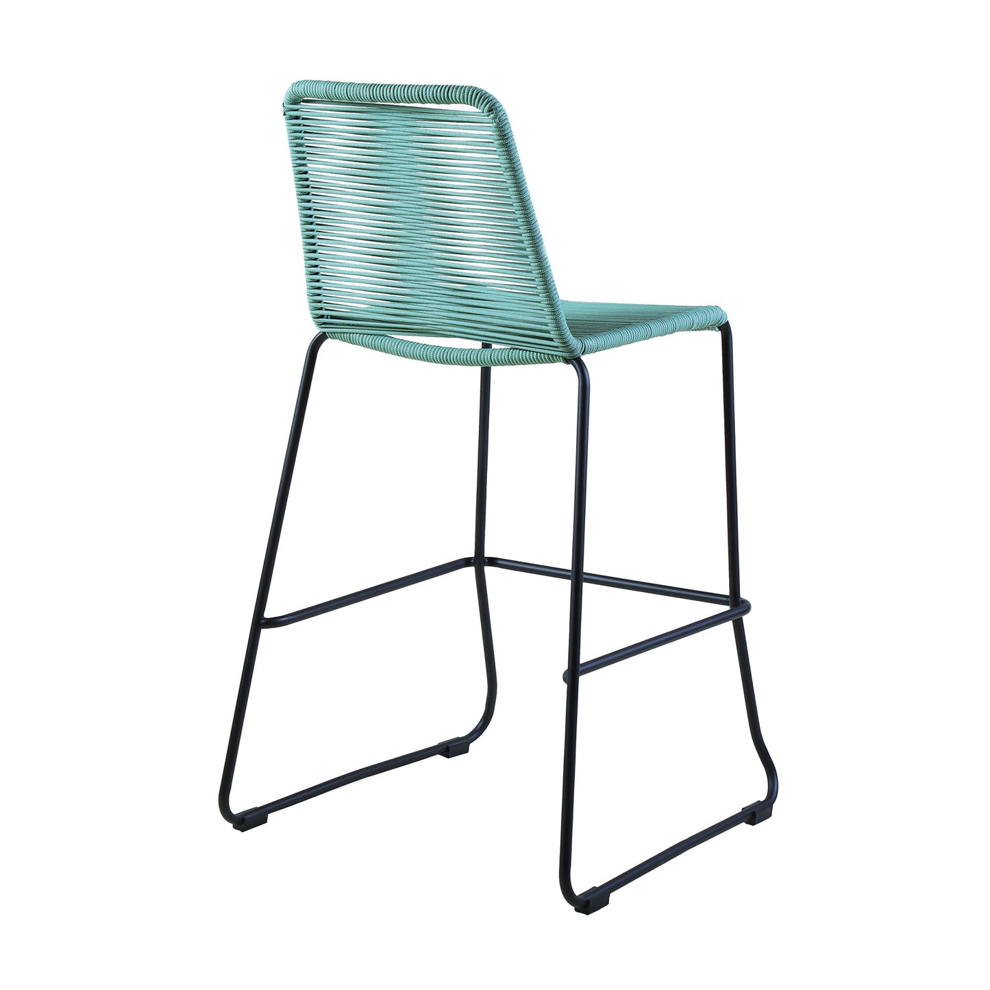 Shasta Outdoor Metal and Rope Stackable Barstool and Counter Stool - Set of 2