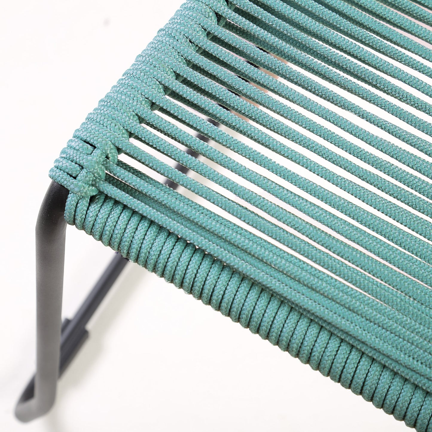 Shasta Outdoor Metal and Rope Stackable Barstool and Counter Stool - Set of 2