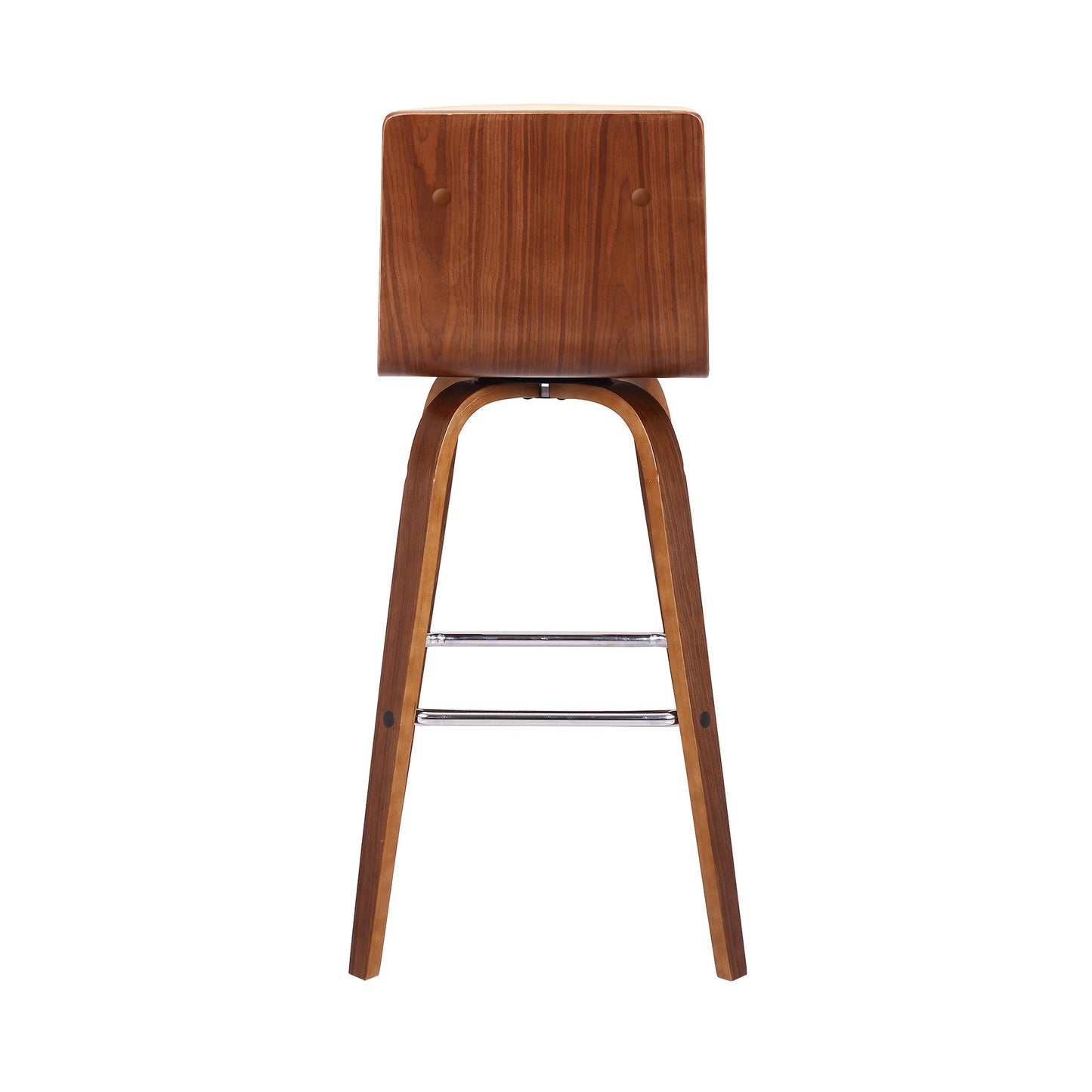 Vienna 30" Swivel Bar Stool in Wood Finish with Faux Leather