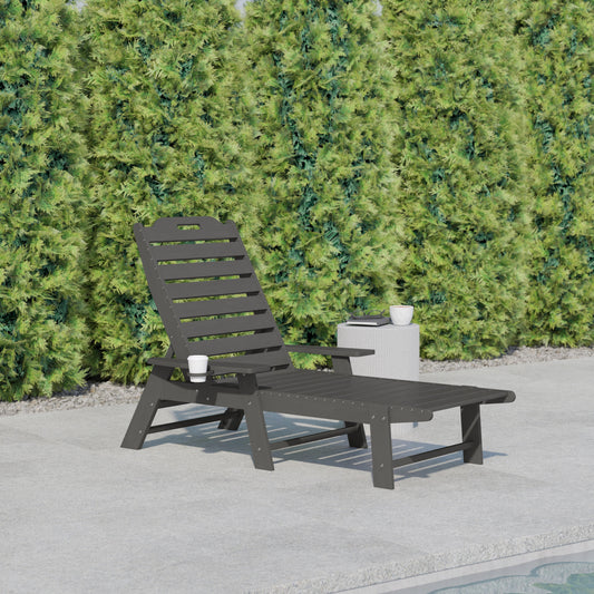 Gray Adjustable Lounge Chair LE-HMP-2017-414-GY-GG