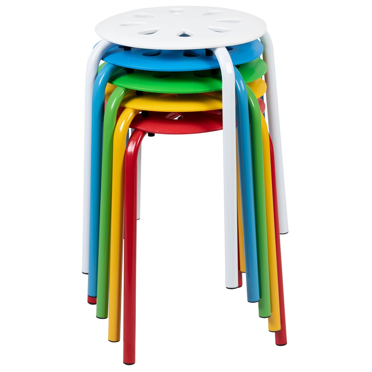 5PK Asstd. 17.5"H Stack Stools LE-S1-MC-GG