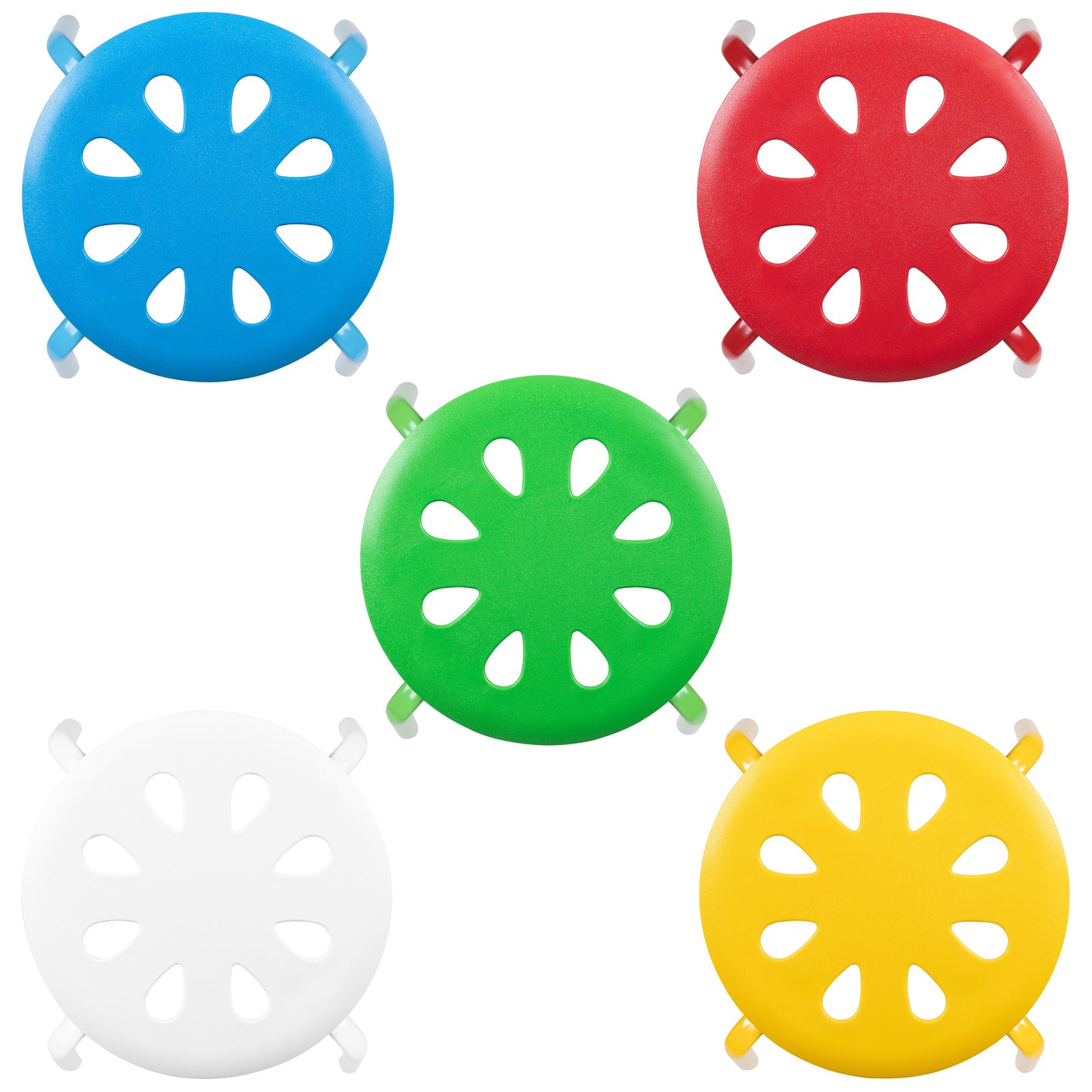 5PK Asstd. 17.5"H Stack Stools LE-S1-MC-GG