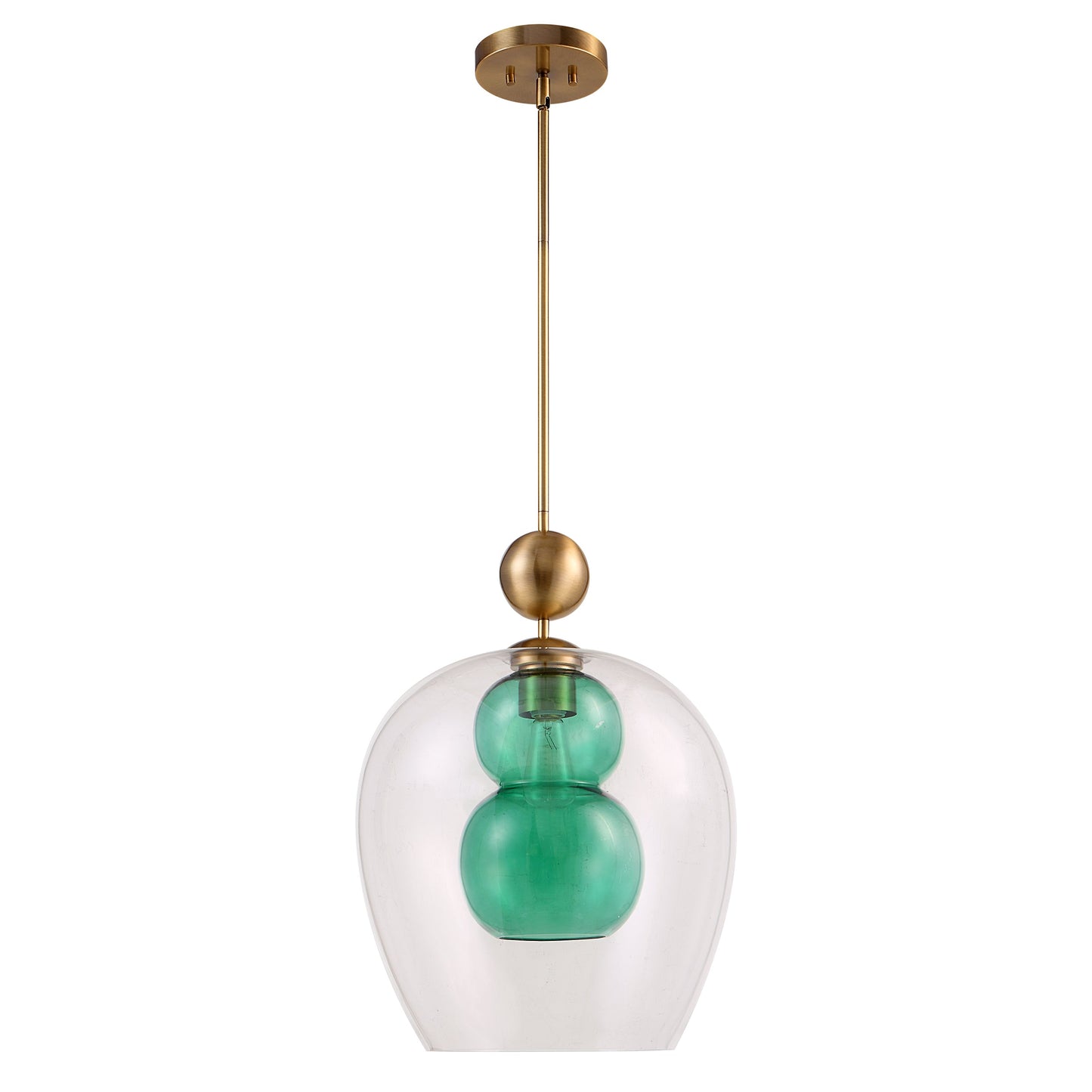 Uttermost Shamrock Green Glass 1 Light Pendant