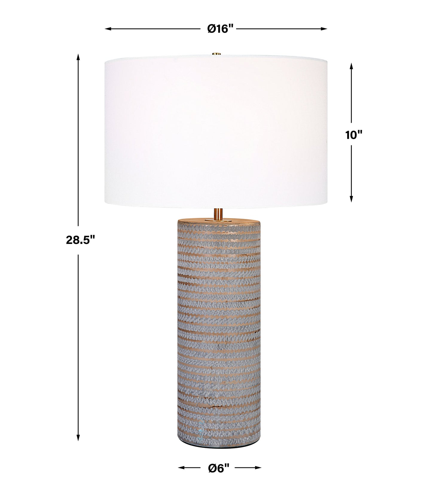 Uttermost Monolith Gray Table Lamp