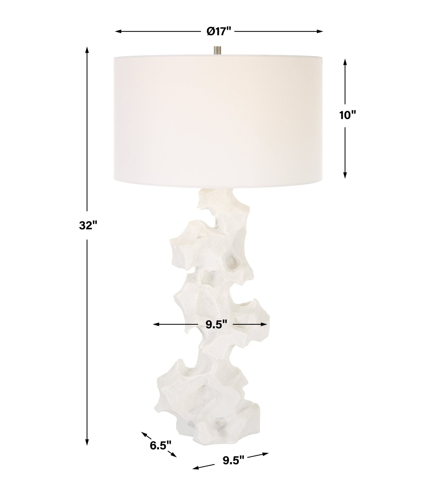 Uttermost Remnant White Marble Table Lamp