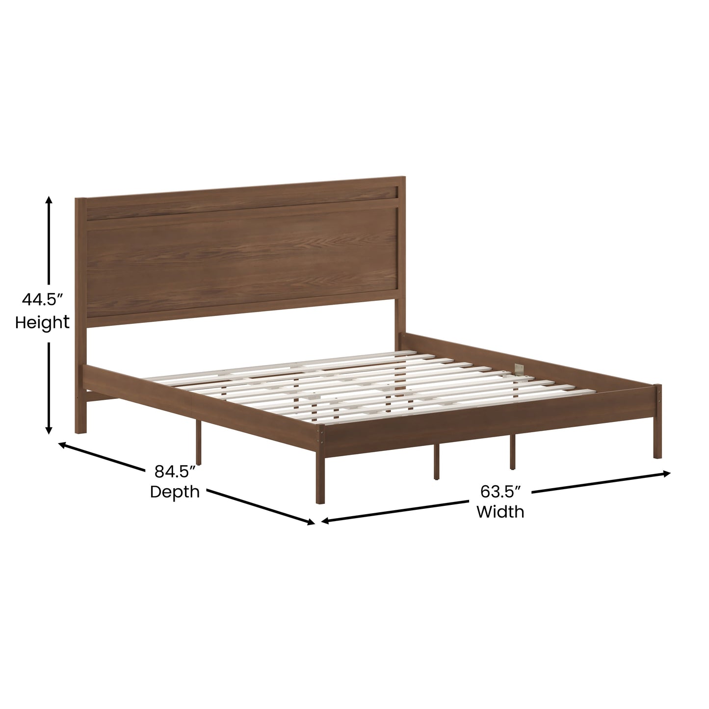 Wooden Platform Bed Collection - Full, King, Queen Sizes Available
