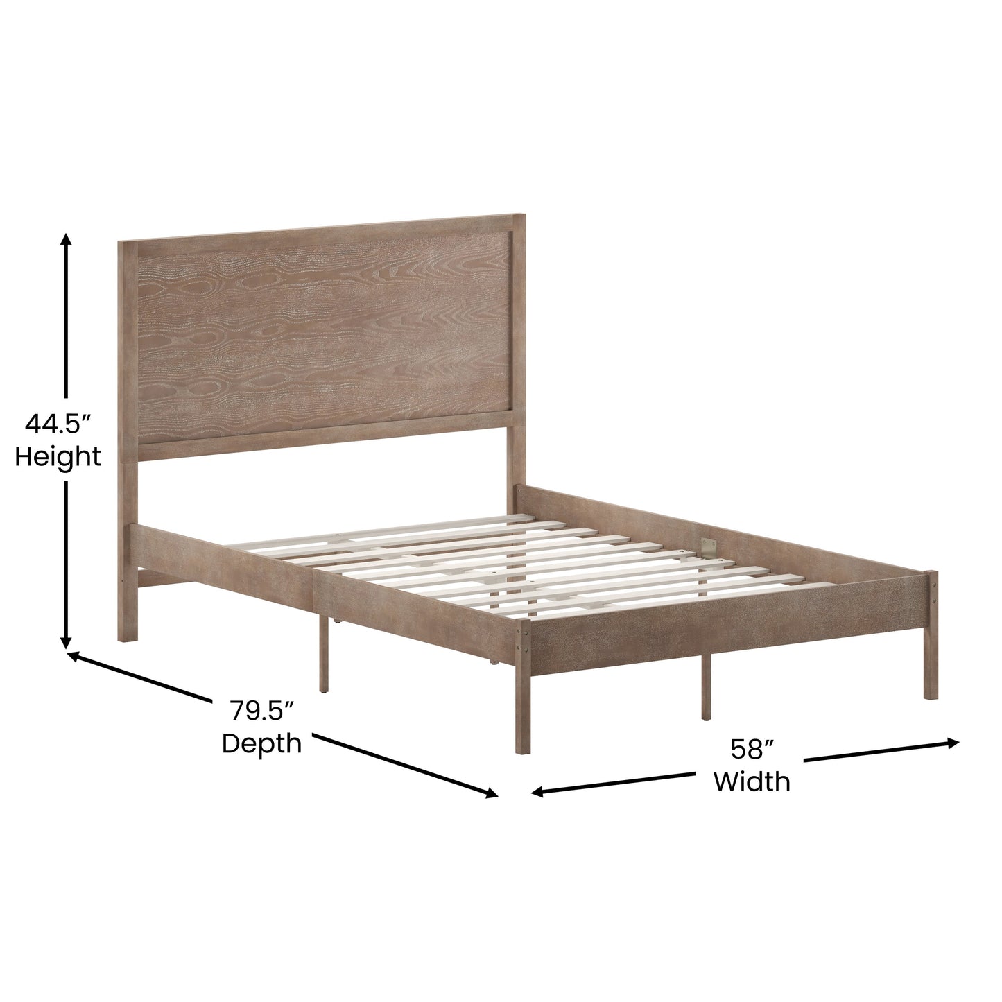 Wooden Platform Bed Collection - Full, King, Queen Sizes Available