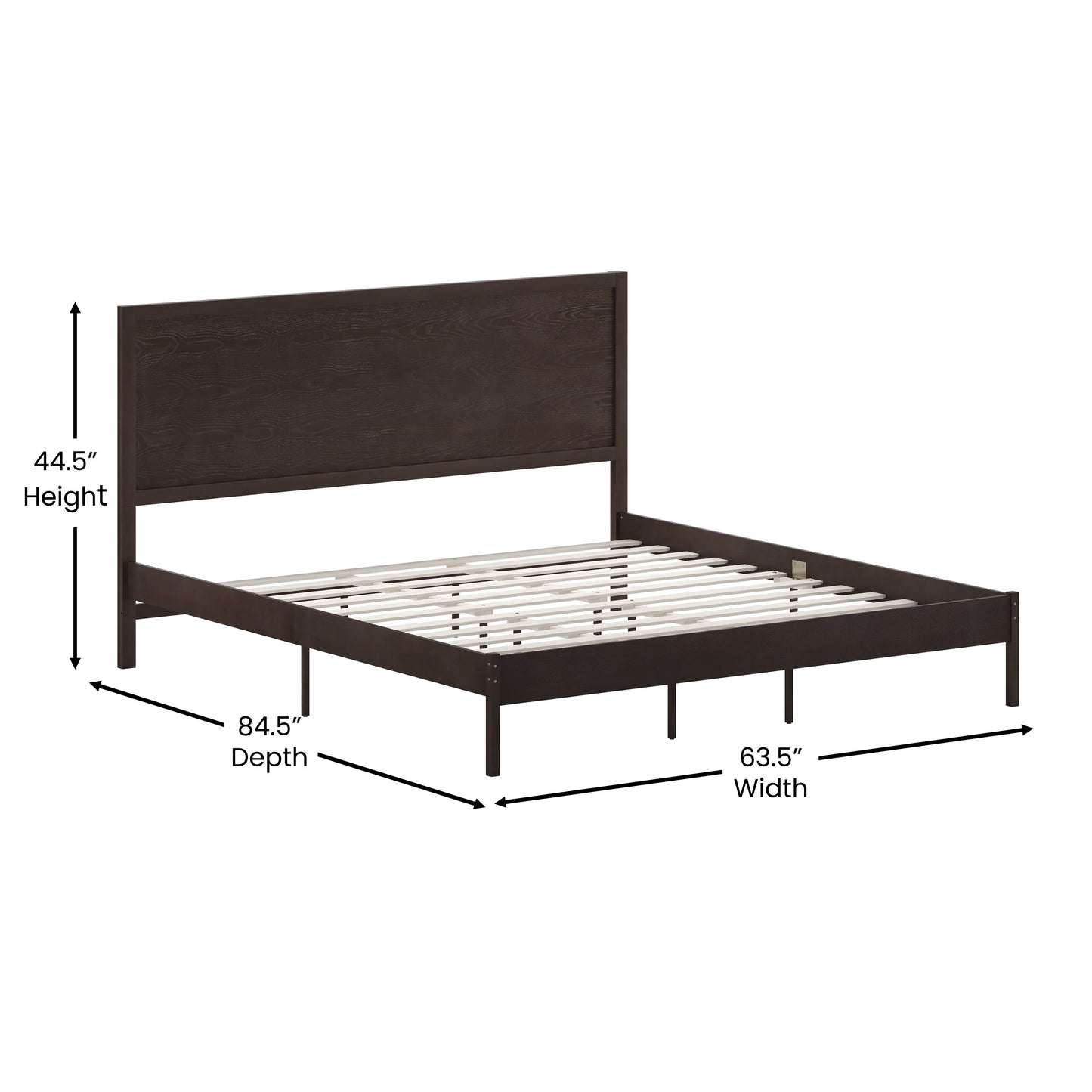 Wooden Platform Bed Collection - Full, King, Queen Sizes Available