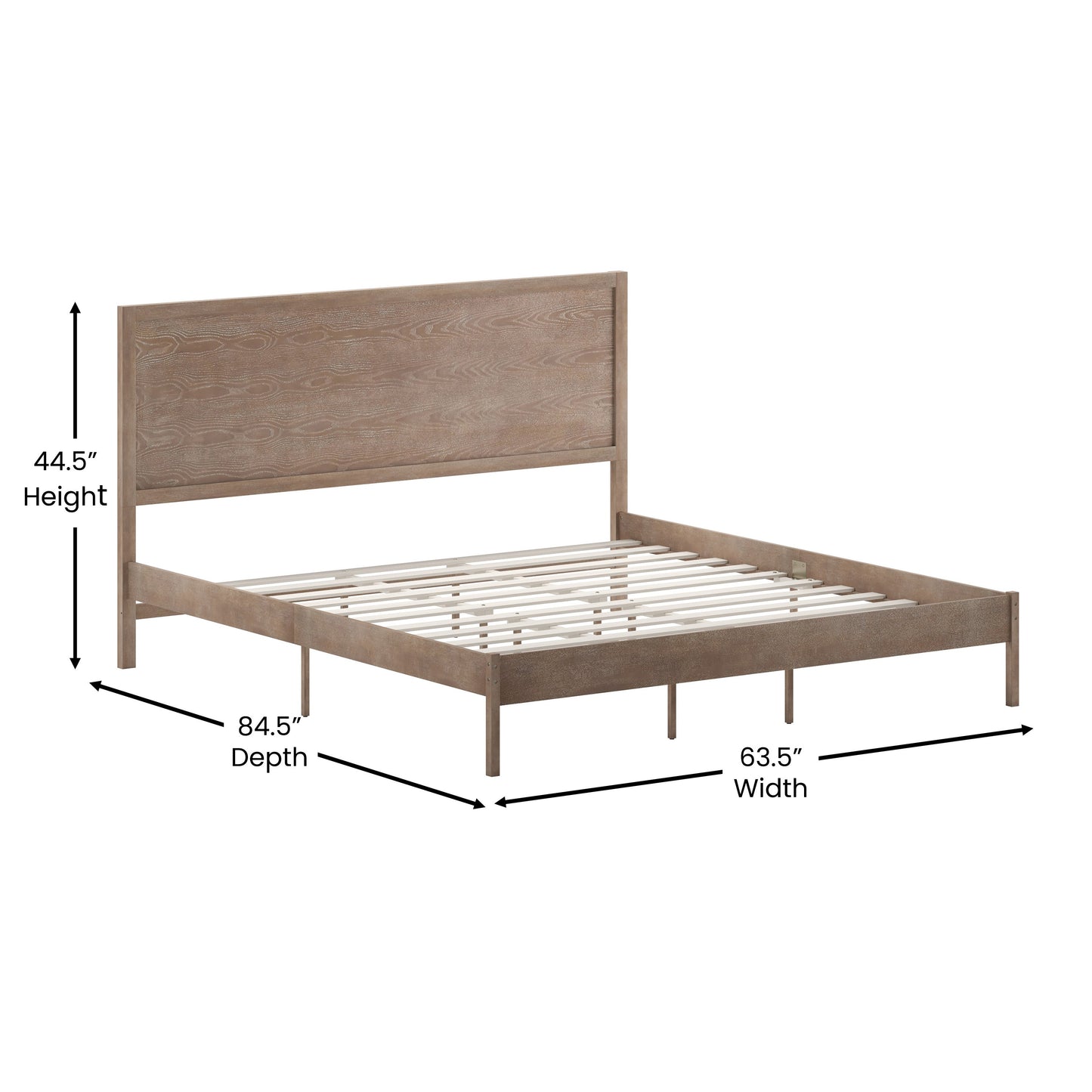 Wooden Platform Bed Collection - Full, King, Queen Sizes Available