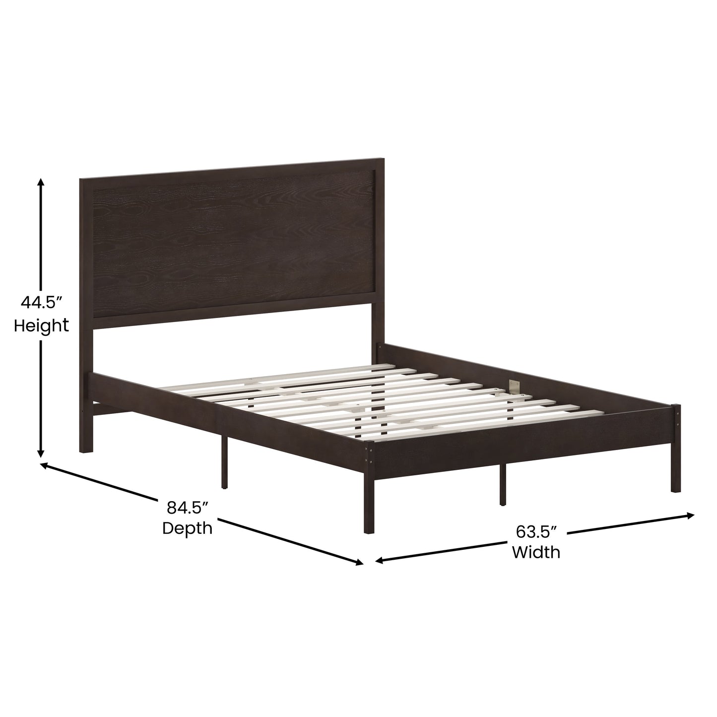 Wooden Platform Bed Collection - Full, King, Queen Sizes Available