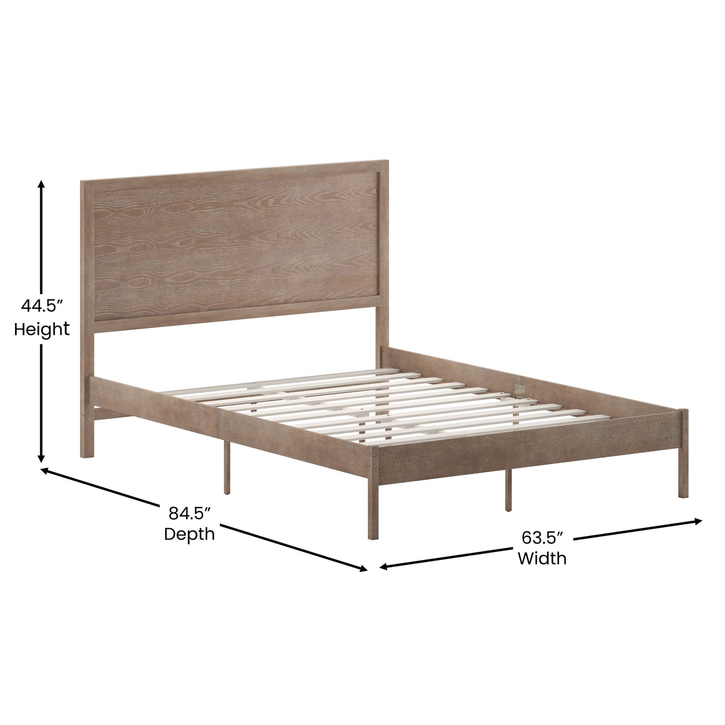 Wooden Platform Bed Collection - Full, King, Queen Sizes Available