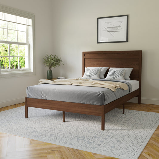 Wooden Platform Bed Collection - Full, King, Queen Sizes Available