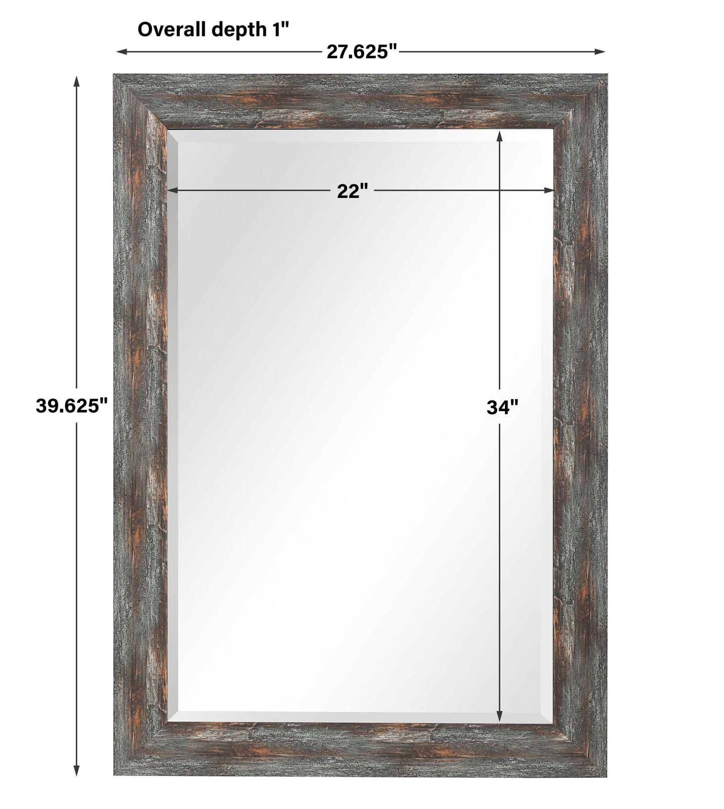 Uttermost Owenby Rustic Silver & Bronze Mirror