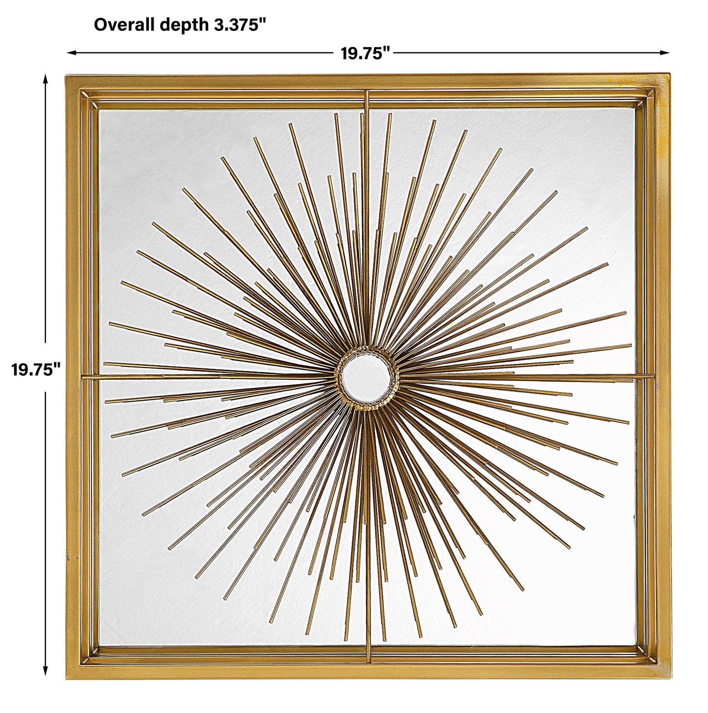 Uttermost Starlight Mirrored Brass Wall Decor