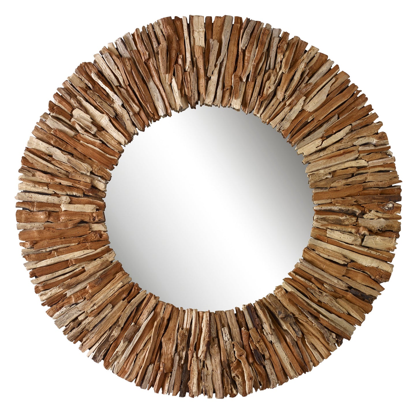 Uttermost Teak Branch Natural Round Mirror