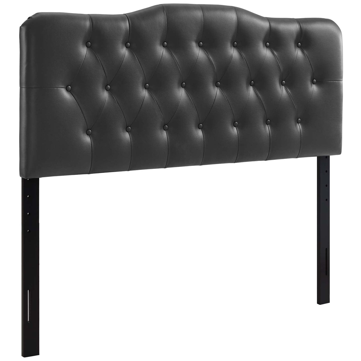 Annabel Queen Upholstered Vinyl Headboard Black MOD-5155-BLK