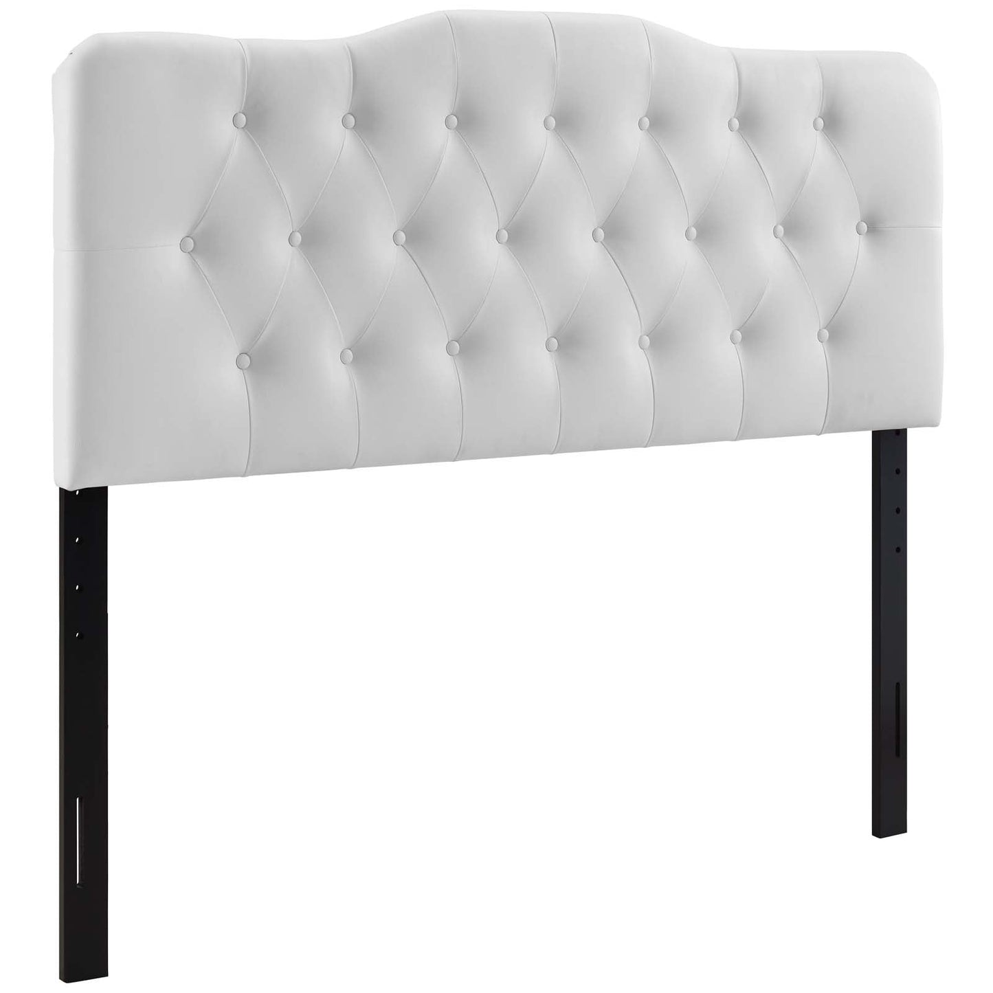 Annabel Queen Upholstered Vinyl Headboard White MOD-5155-WHI