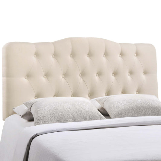 Annabel Full Upholstered Fabric Headboard Ivory MOD-5156-IVO