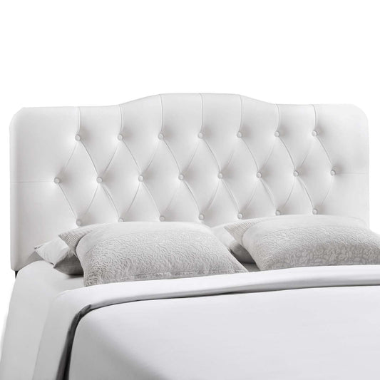 Annabel Full Upholstered Vinyl Headboard White MOD-5157-WHI