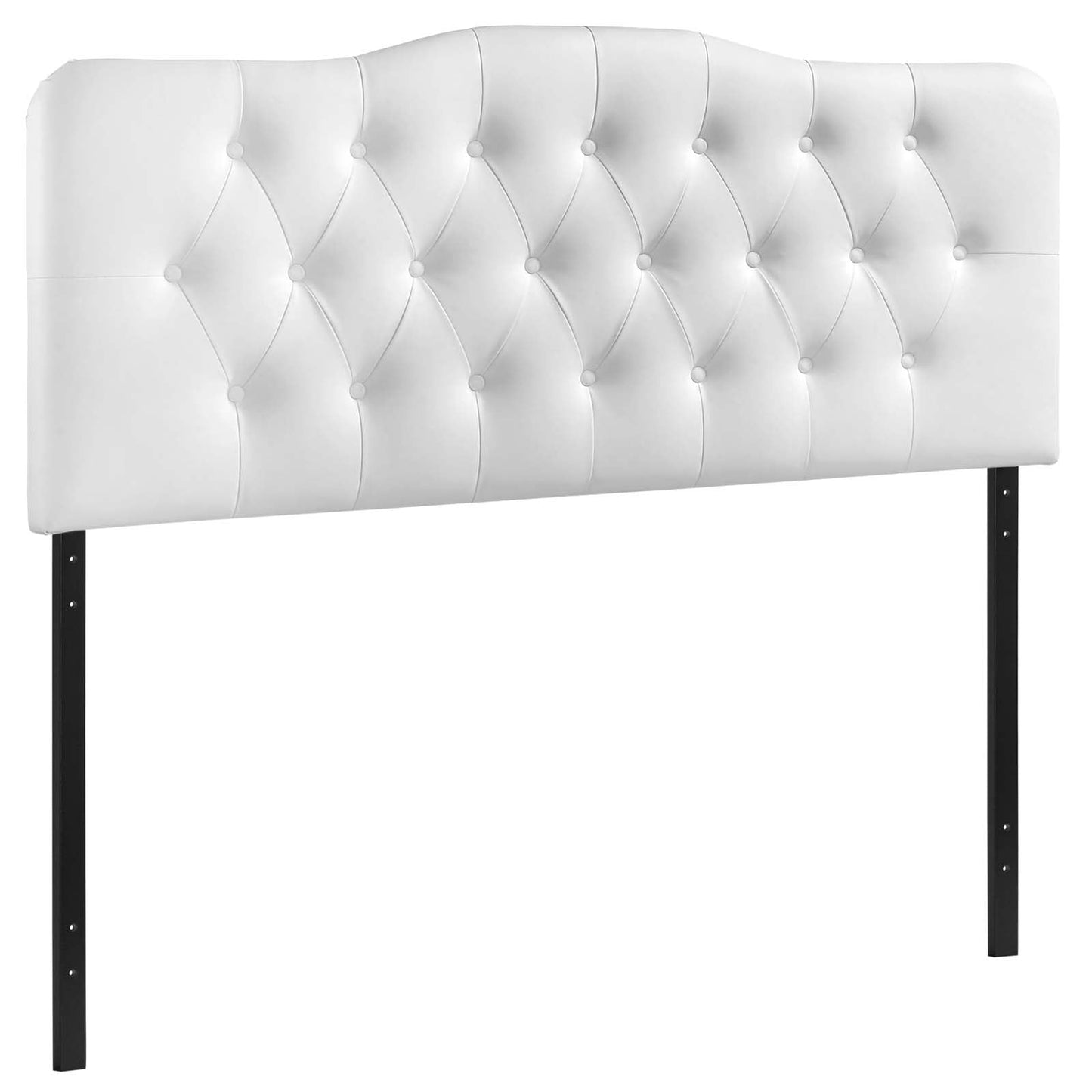 Annabel Full Upholstered Vinyl Headboard White MOD-5157-WHI