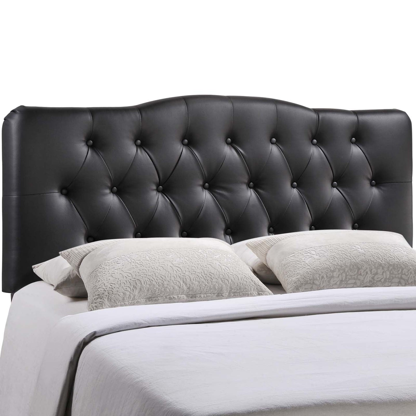 Annabel King Upholstered Vinyl Headboard Black MOD-5159-BLK