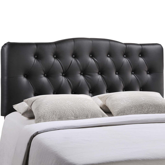 Annabel King Upholstered Vinyl Headboard Black MOD-5159-BLK