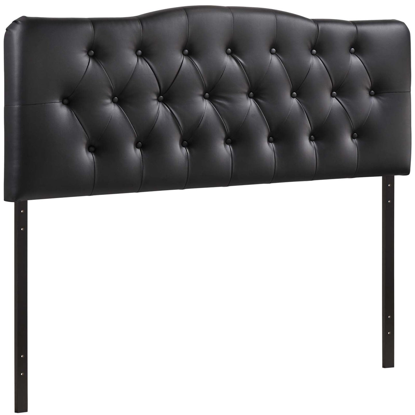 Annabel King Upholstered Vinyl Headboard Black MOD-5159-BLK