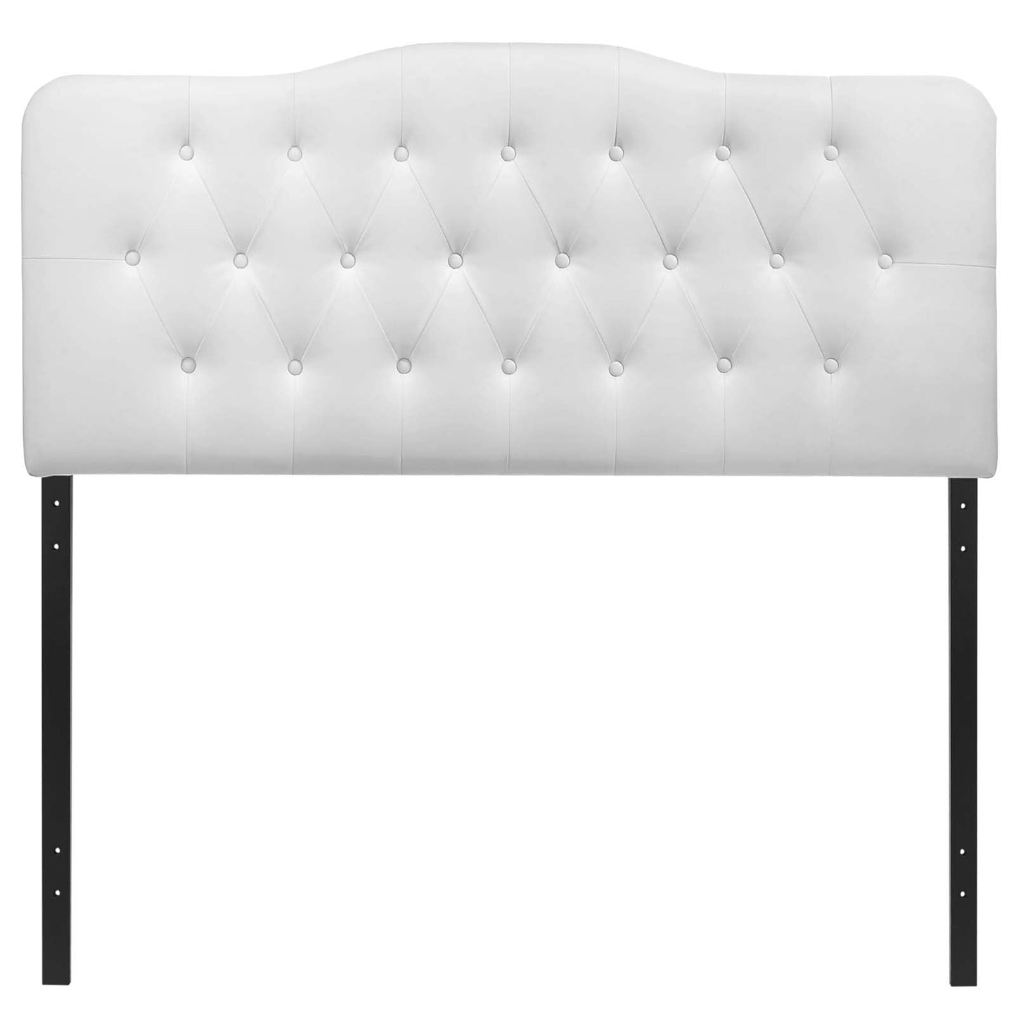 Annabel King Upholstered Vinyl Headboard White MOD-5159-WHI