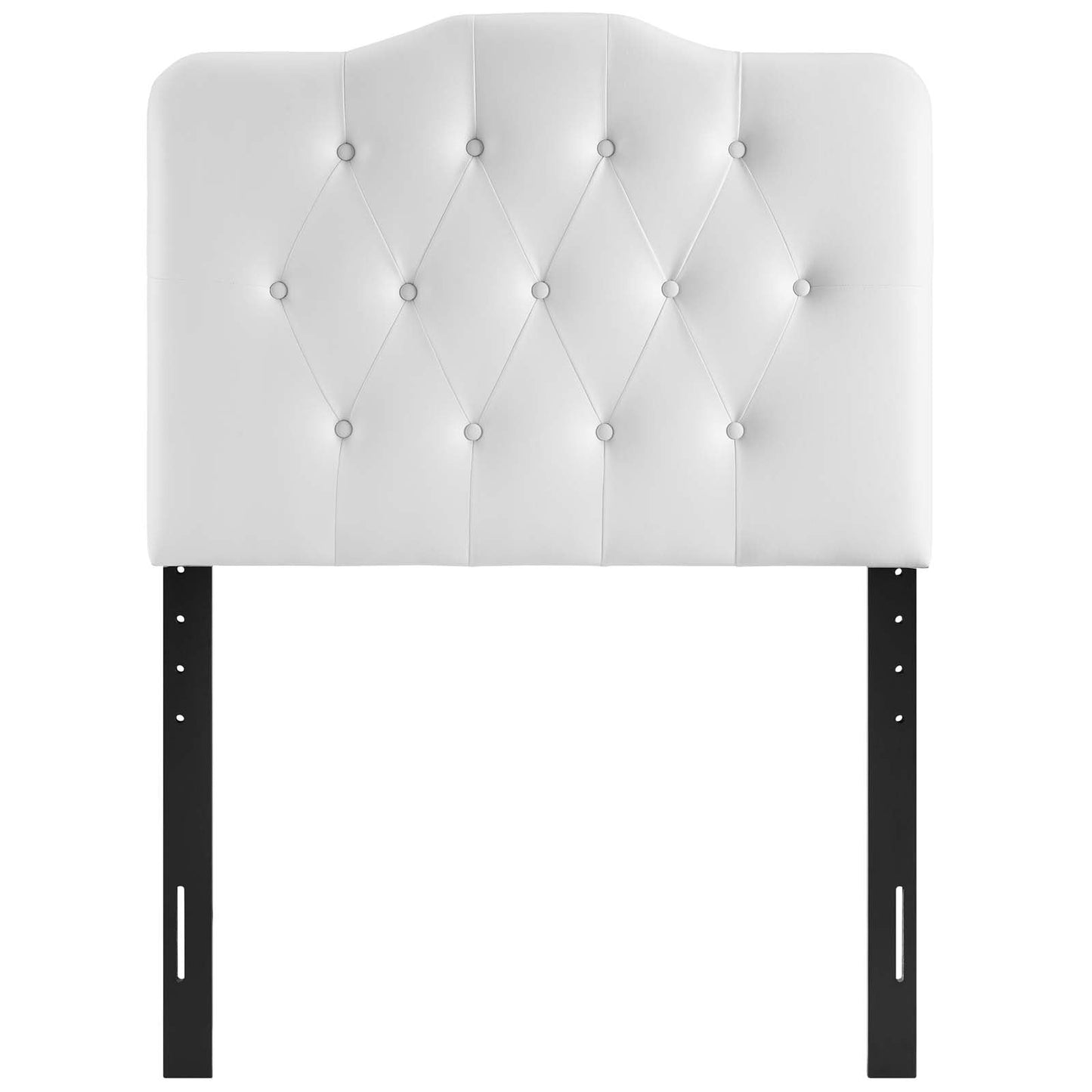 Annabel Twin Upholstered Vinyl Headboard White MOD-5161-WHI