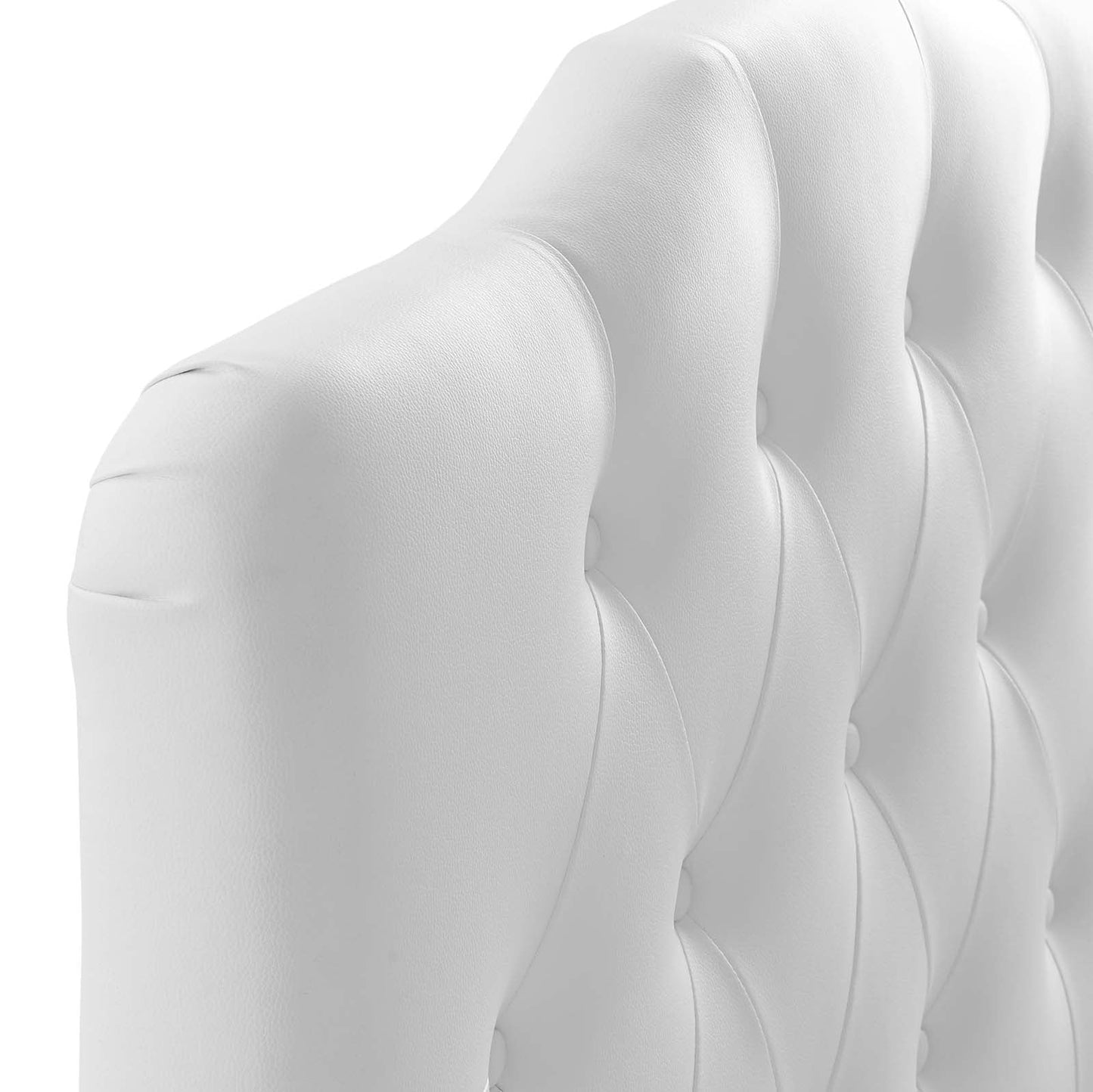 Annabel Twin Upholstered Vinyl Headboard White MOD-5161-WHI