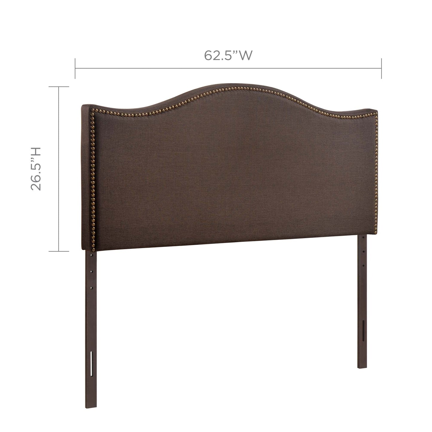 Curl Nailhead Upholstered Queen Headboard by Modway MOD-5206-DBR