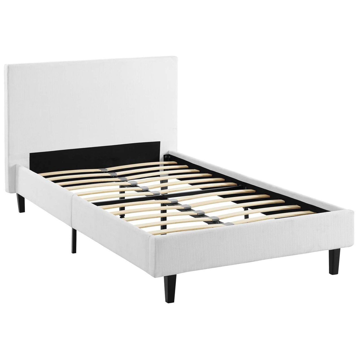 Anya Twin Fabric Bed White MOD-5416-WHI