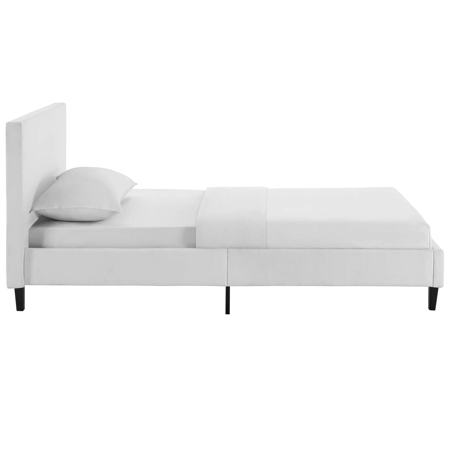 Anya Twin Fabric Bed White MOD-5416-WHI