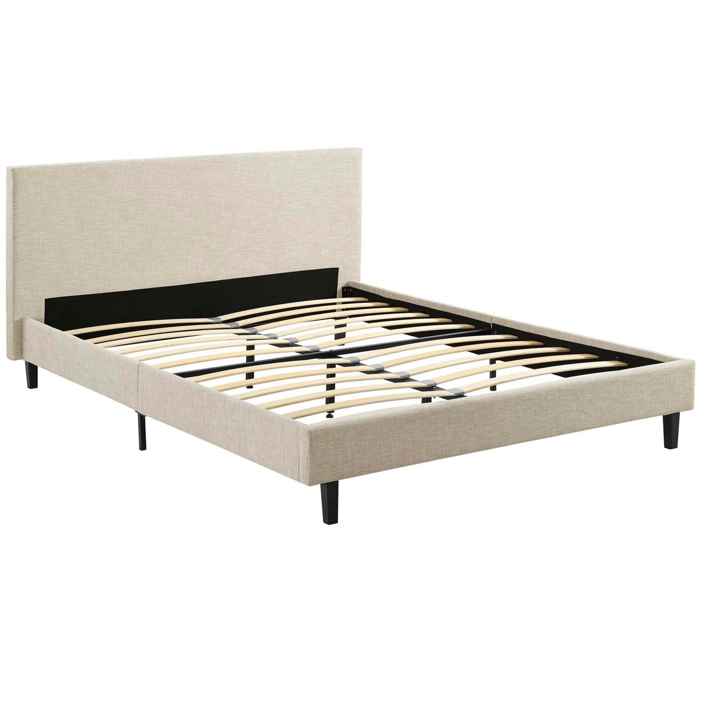 Anya Queen Fabric Bed Beige MOD-5420-BEI