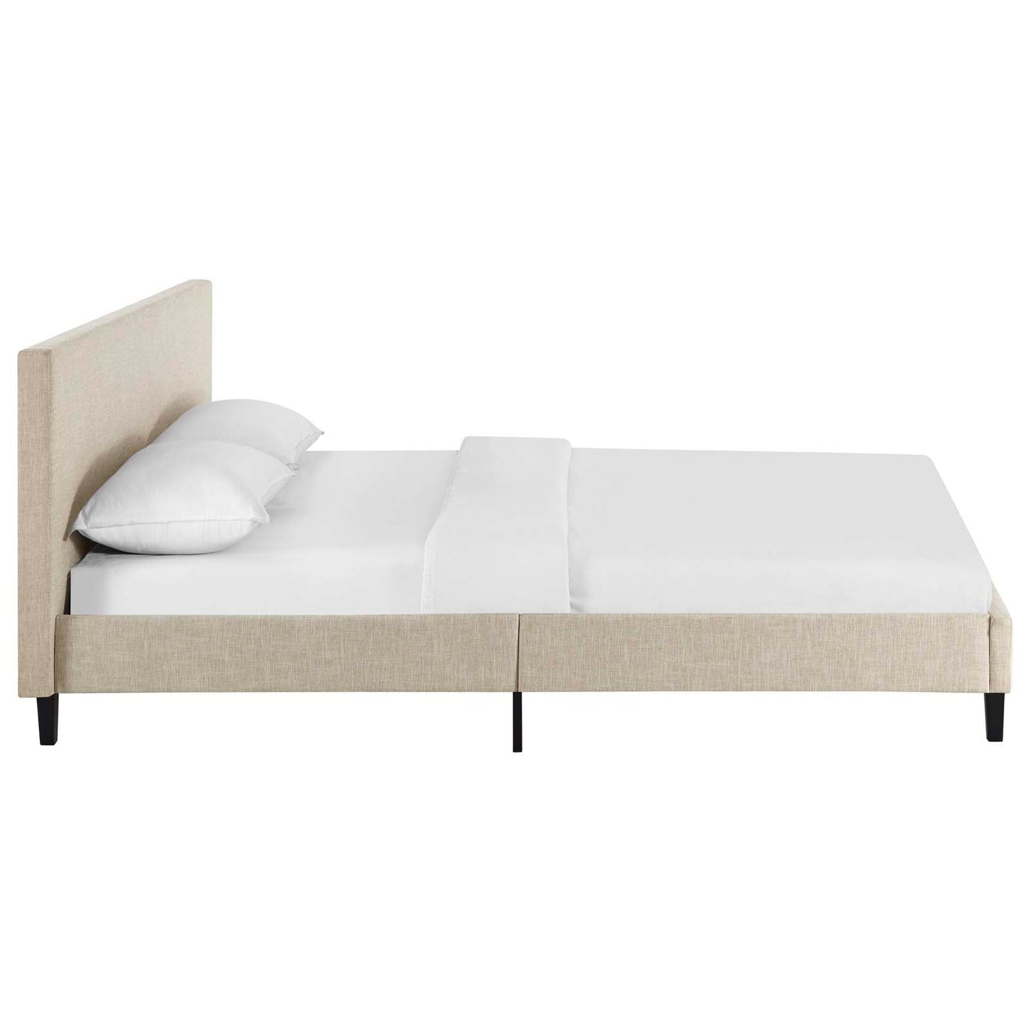 Anya Queen Fabric Bed Beige MOD-5420-BEI