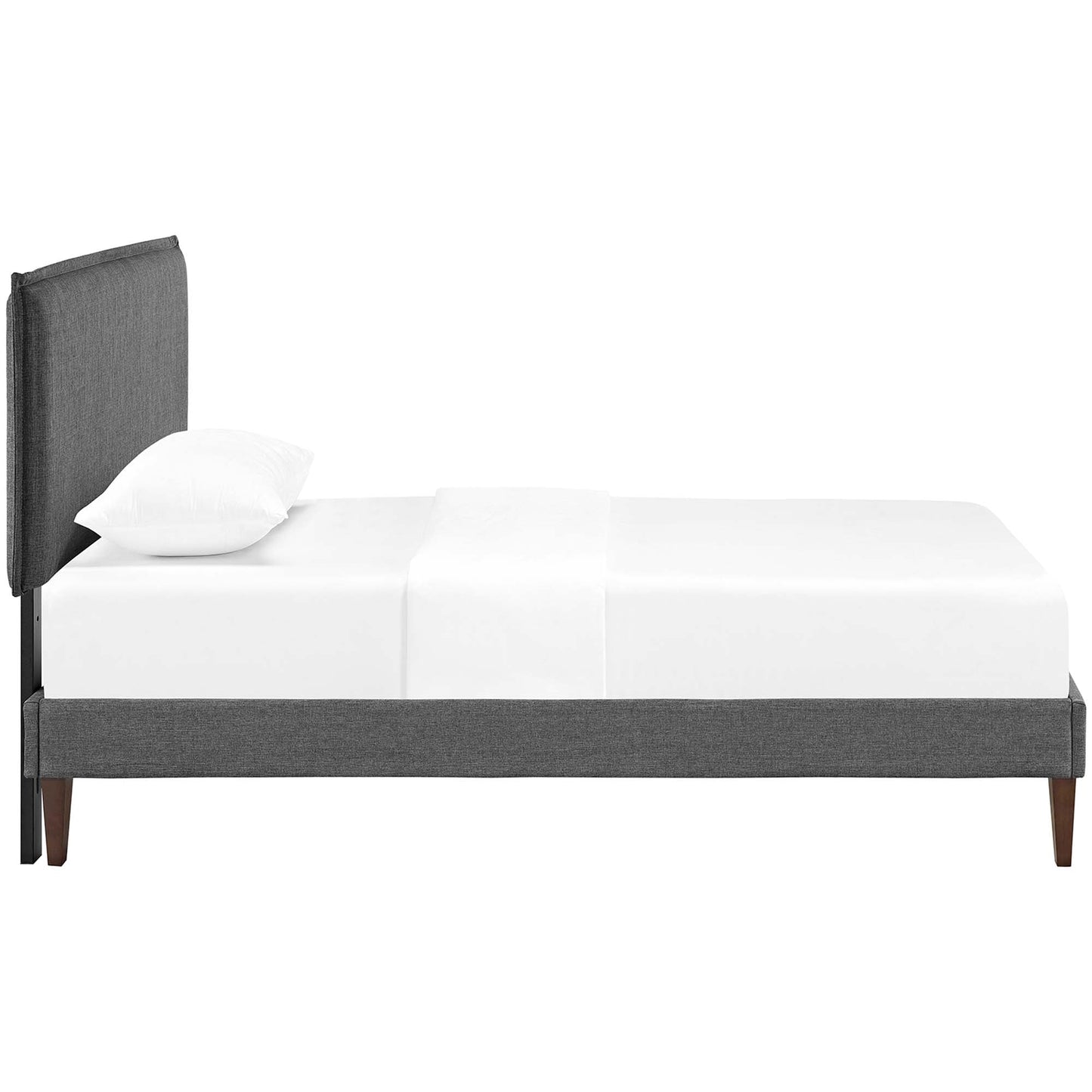 Amaris Fabric Twin Platform Bed with Squared Tapered Legs by Modway MOD-5906-GRY