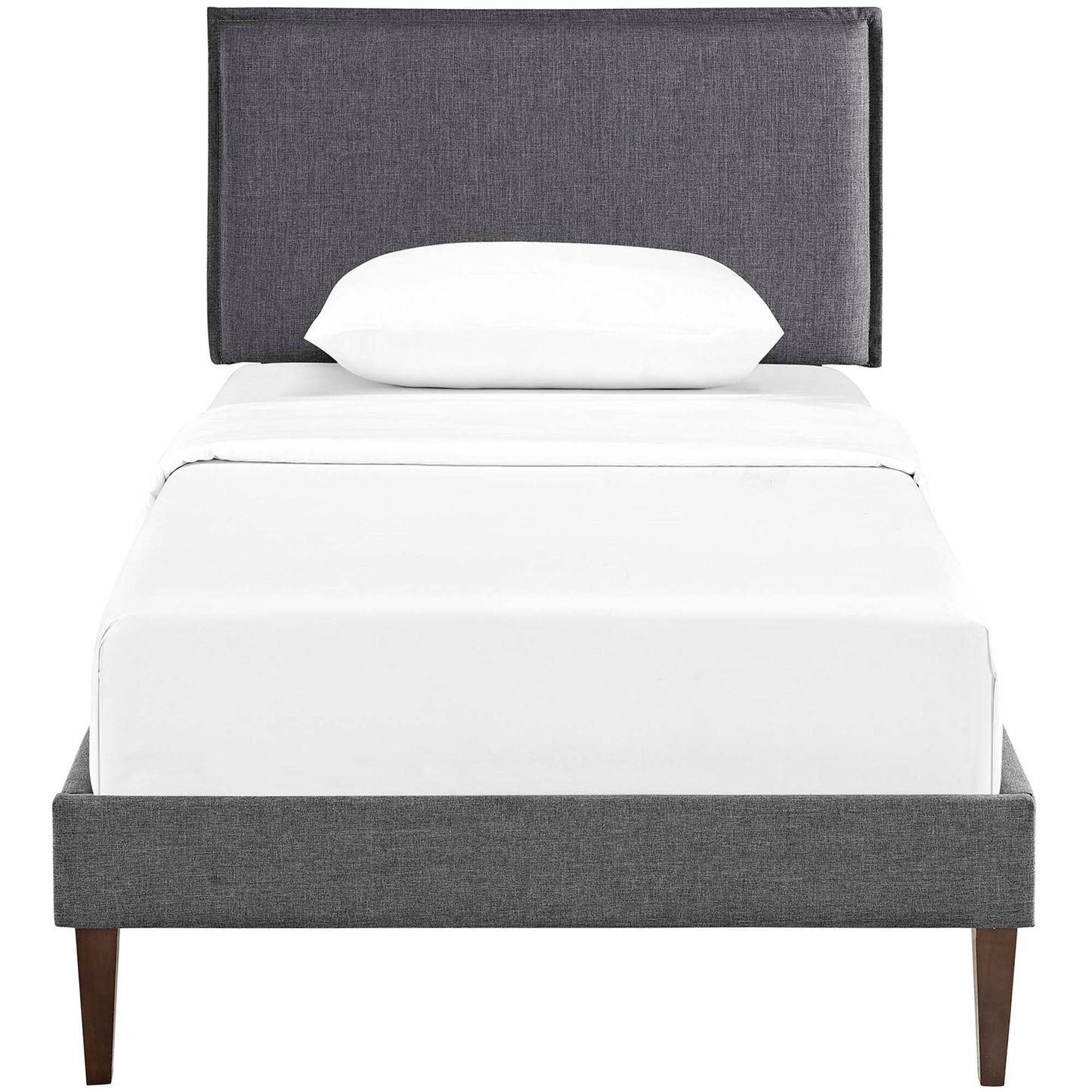 Amaris Fabric Twin Platform Bed with Squared Tapered Legs by Modway MOD-5906-GRY