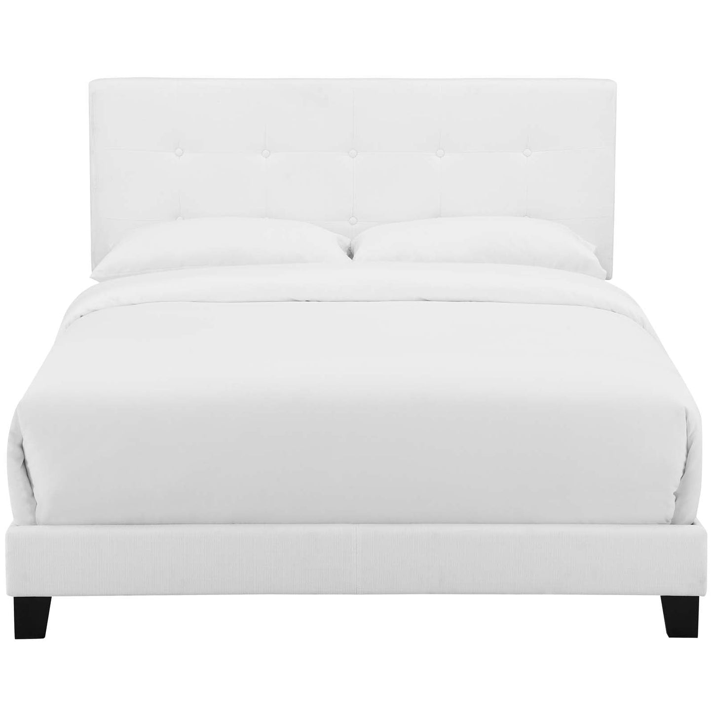 Amira Full Upholstered Fabric Bed White MOD-6000-WHI