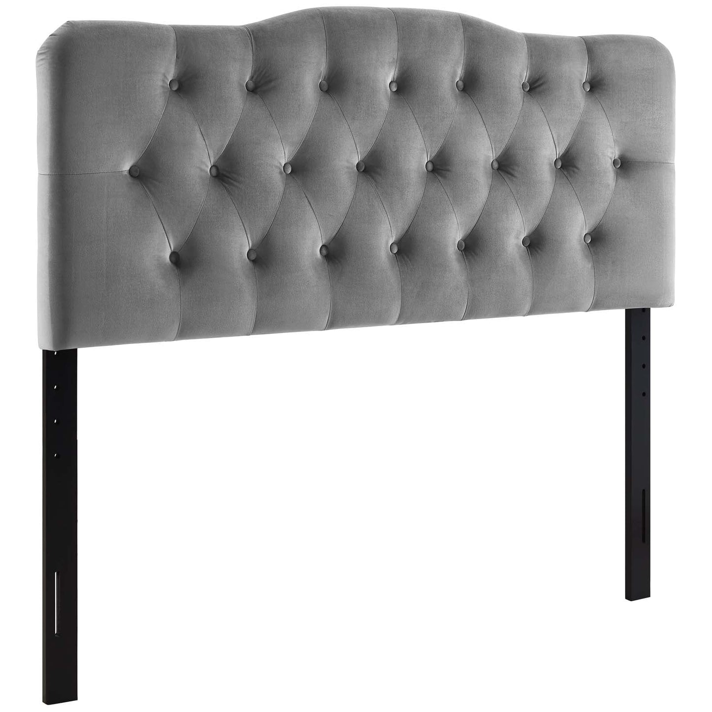 Annabel King Diamond Tufted Performance Velvet Headboard Gray MOD-6127-GRY