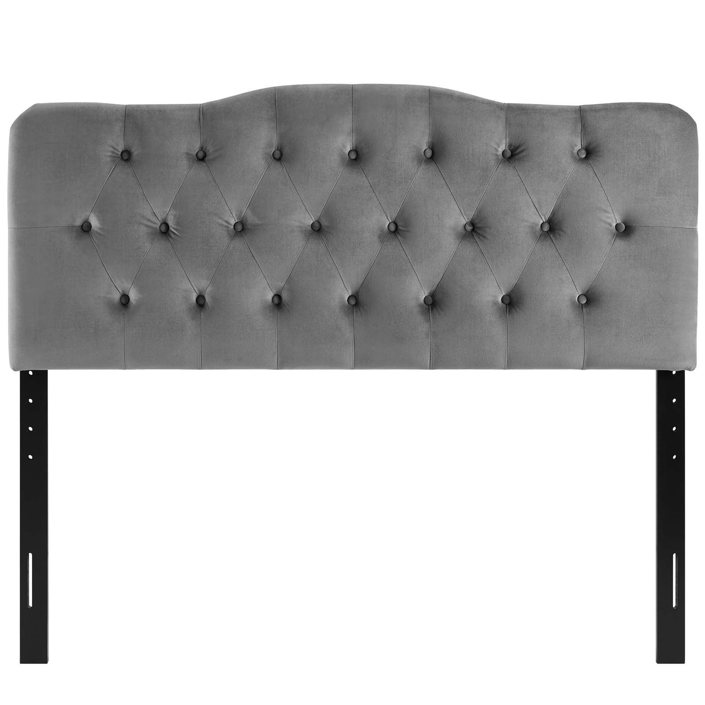 Annabel King Diamond Tufted Performance Velvet Headboard Gray MOD-6127-GRY