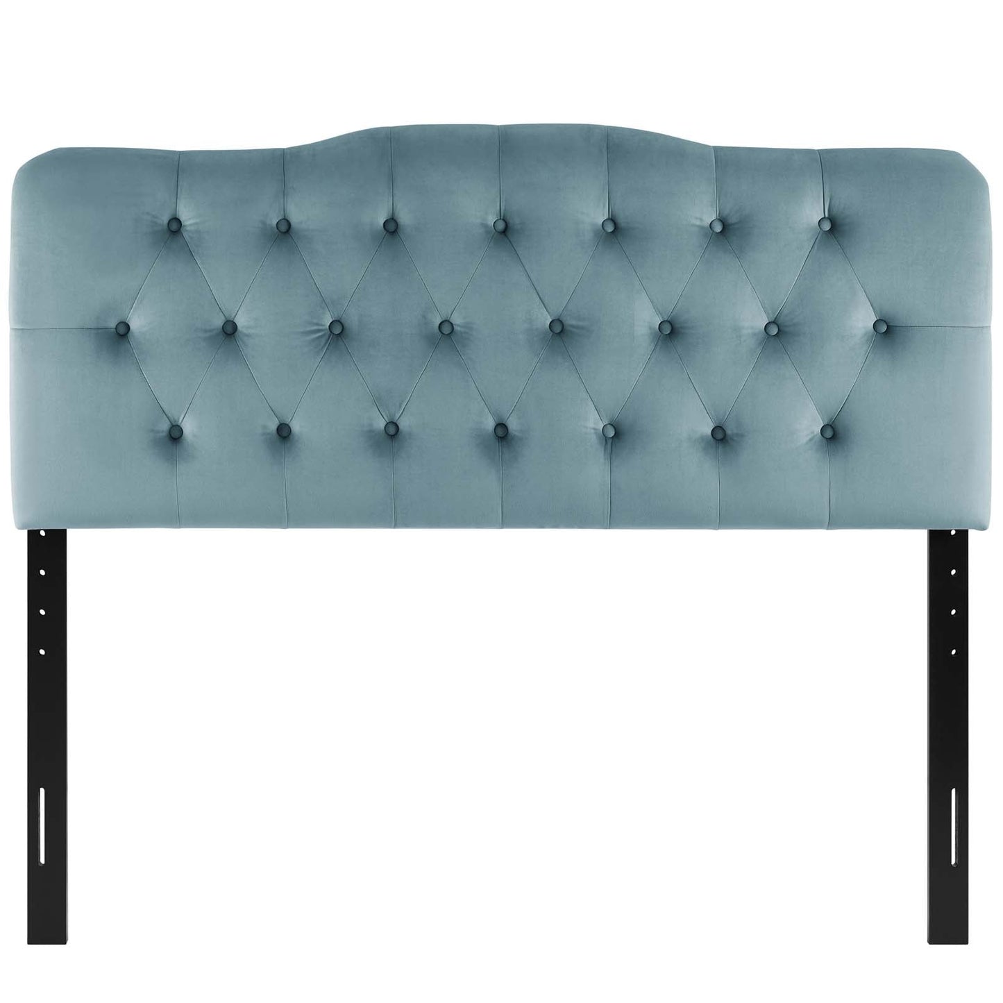Annabel Queen Diamond Tufted Performance Velvet Headboard Light Blue MOD-6129-LBU