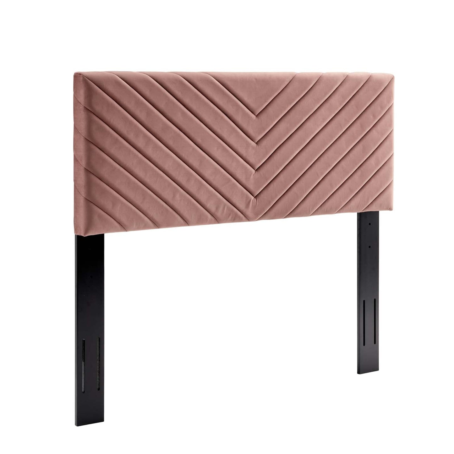 Alyson Angular Channel Tufted Performance Velvet Full / Queen Headboard Dusty Rose MOD-6144-DUS