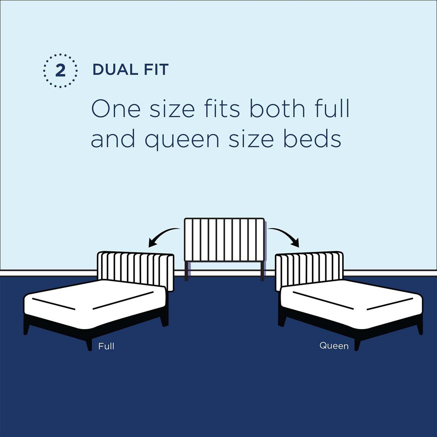 Veronique Full/Queen Performance Velvet Headboard Light Gray MOD-6207-LGR