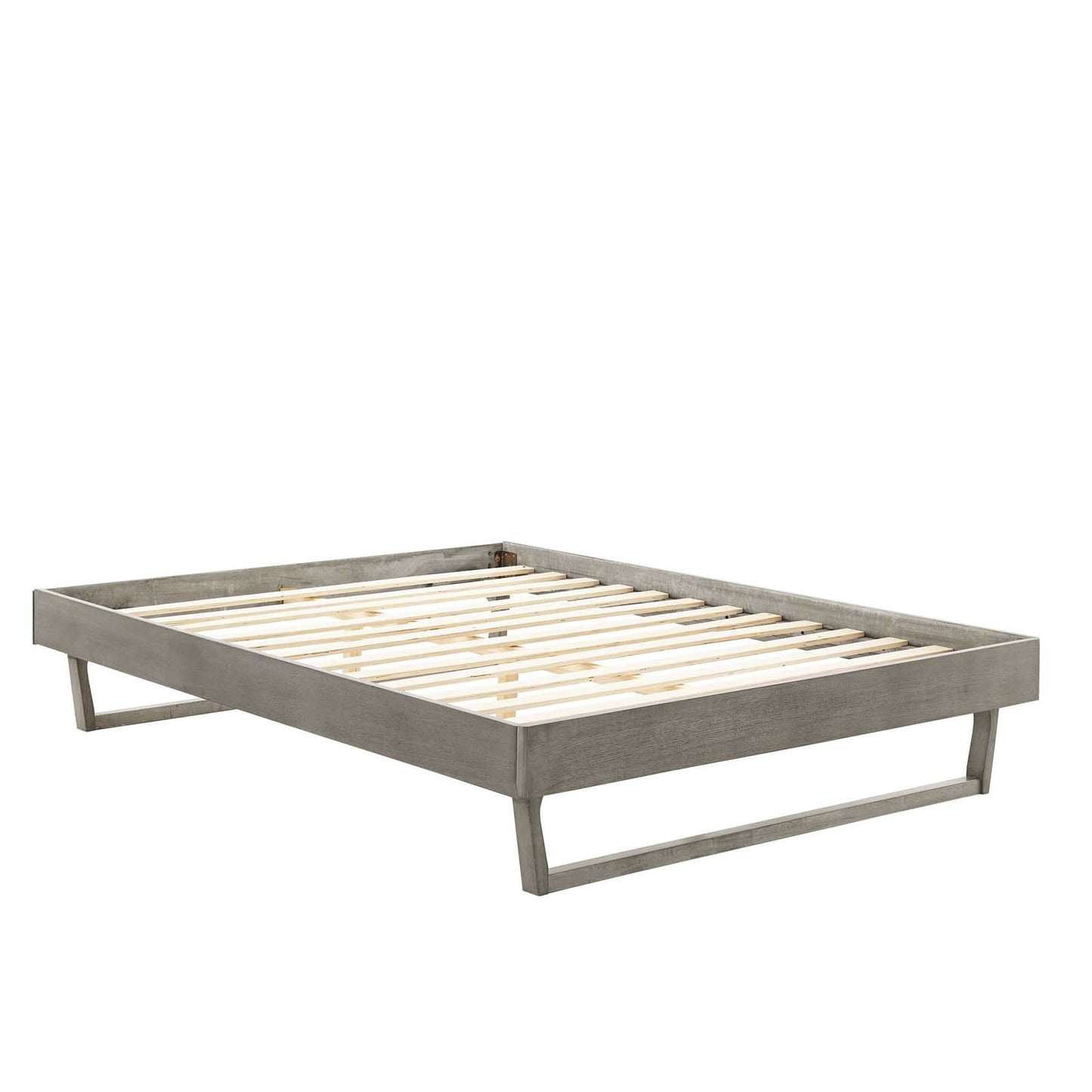 Billie Full Wood Platform Bed Frame Gray MOD-6213-GRY