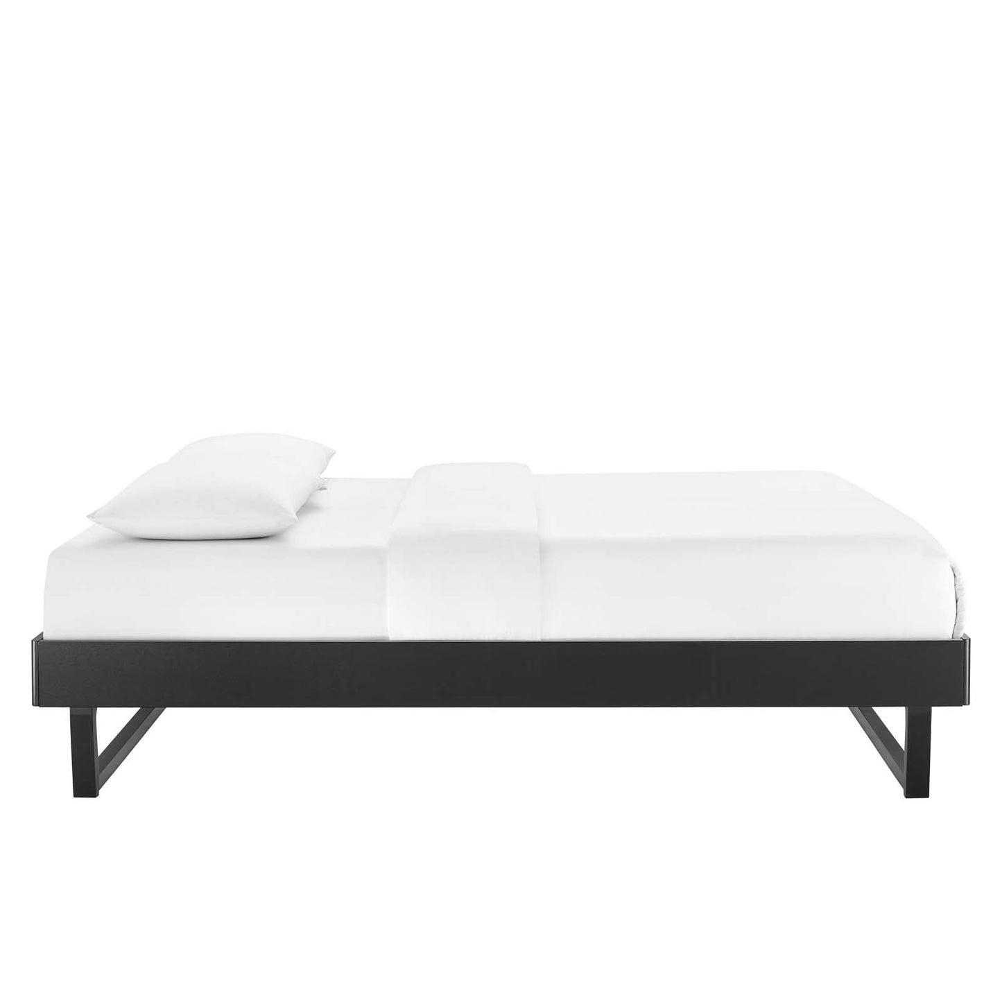 Billie King Wood Platform Bed Frame Black MOD-6215-BLK