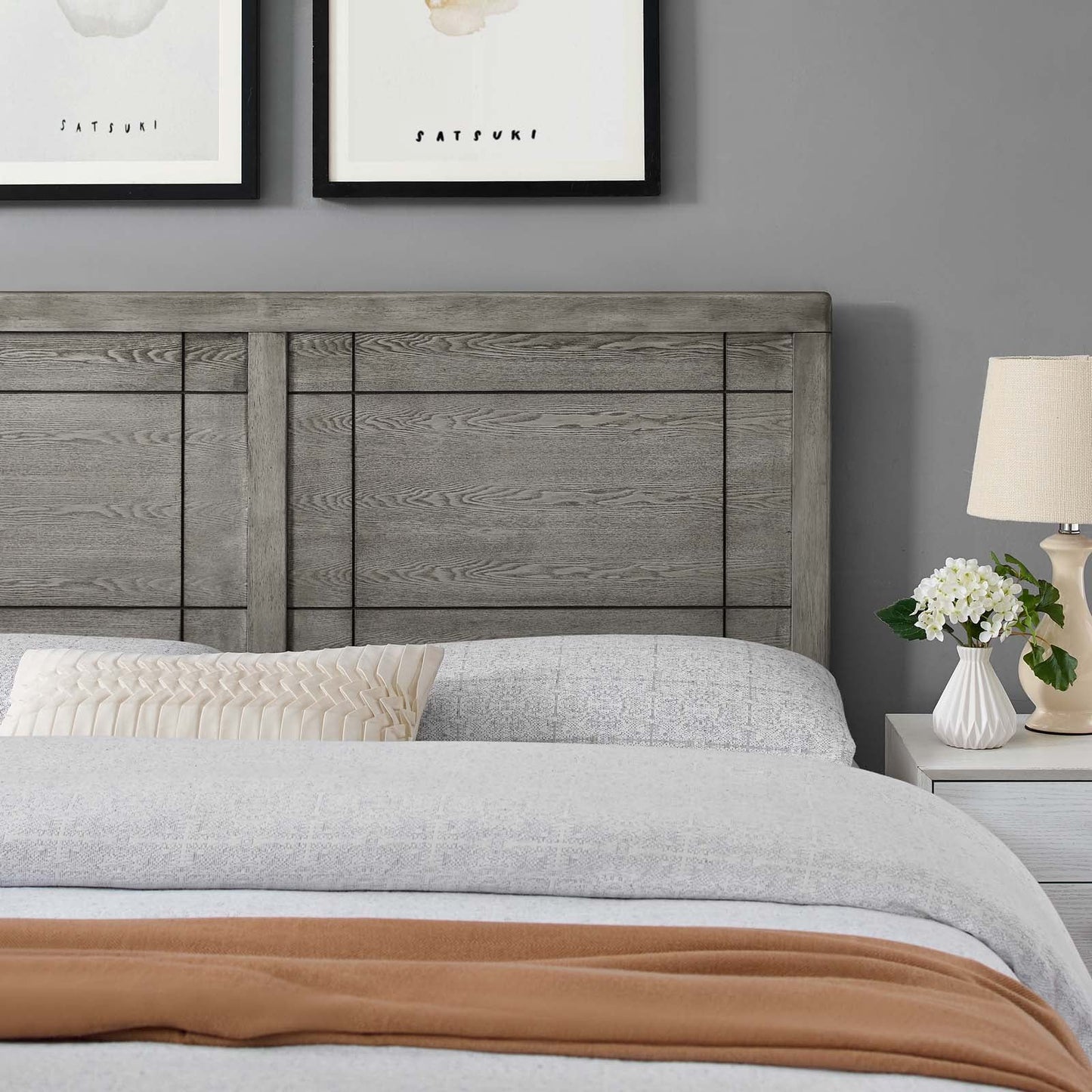 Archie Wood Headboard - Full, King, Queen, Twin - Various Finishes